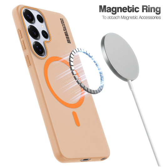 Colourful Frosted Matte Wireless Charging Support Back Cover Case for Samsung S25 Ultra 5G With Raised Camera Protection
