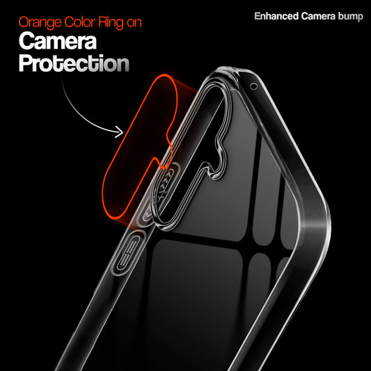Crystal Clear Anti-Yellow Transparent Back Cover Case With Camera Ring Protection for Samsung S23 FE 5G
