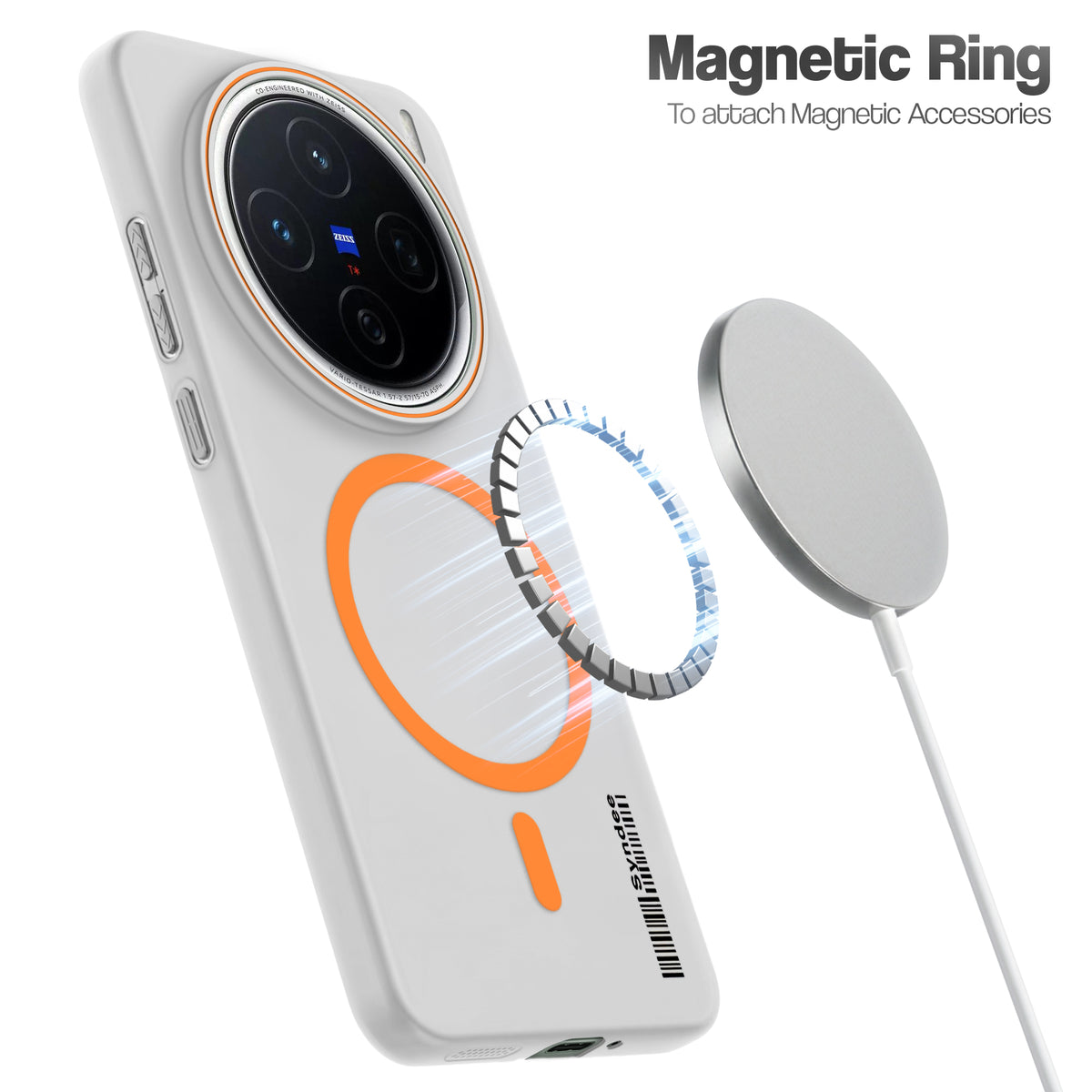 Frosted Sleek Matte Wireless Charging Support Back Cover Case for Vivo X200 5G With Raised Camera Protection