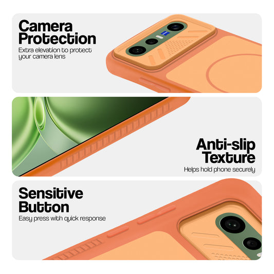 Dual Tone Silicone Grip Back Cover with Camera Protection for Vivo X300 FE 5G