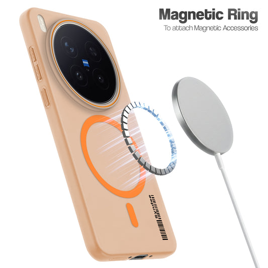 Colourful Frosted Matte Wireless Charging Support Back Cover Case for Vivo X300 Pro 5G With Raised Camera Protection