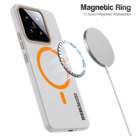 Frosted Sleek Matte Wireless Charging Support Back Cover Case for Xiaomi 14 5G With Raised Camera Protection