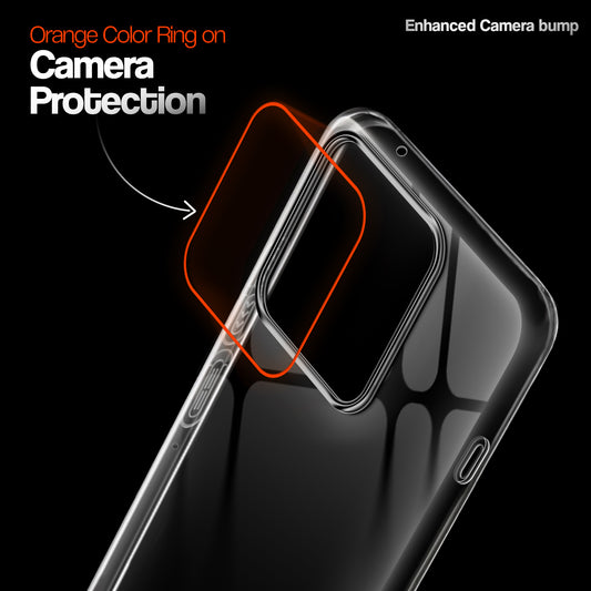 Crystal Clear Anti-Yellow Transparent Back Cover Case With Camera Ring Protection for Motorola Moto Edge 70 5G