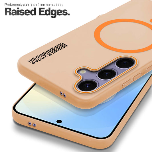 Colourful Frosted Matte Wireless Charging Support Back Cover Case for Samsung S25 Plus 5G With Raised Camera Protection