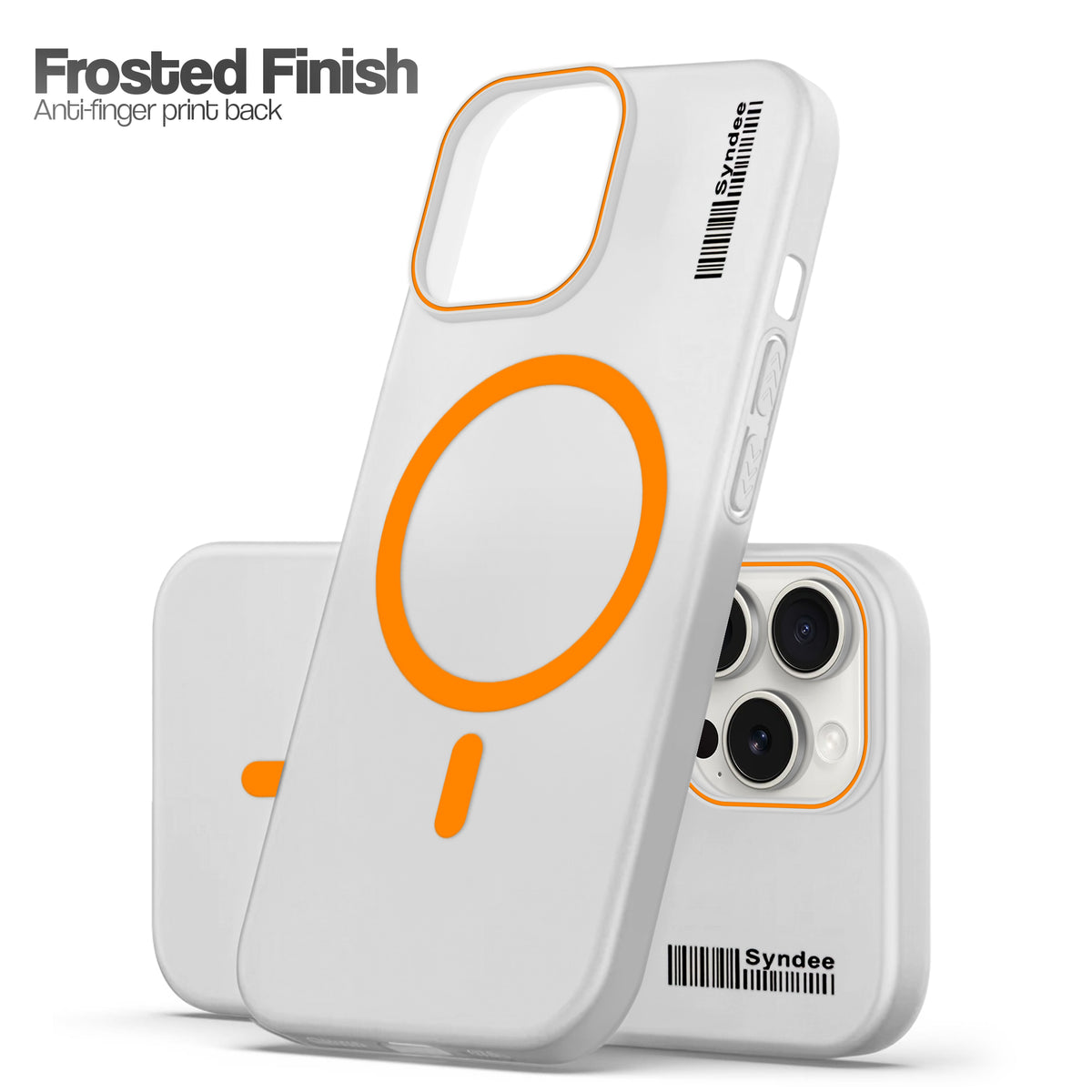 Frosted Sleek Matte Wireless Charging Support Back Cover Case For Apple iPhone 15 Pro Max With Raised Camera Protection