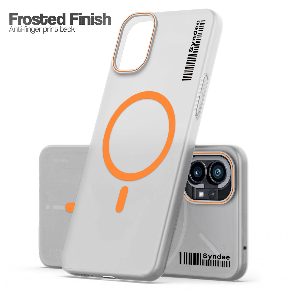 Frosted Sleek Matte Wireless Charging Support Back Cover Case for Nothing Phone 1 With Raised Camera Protection