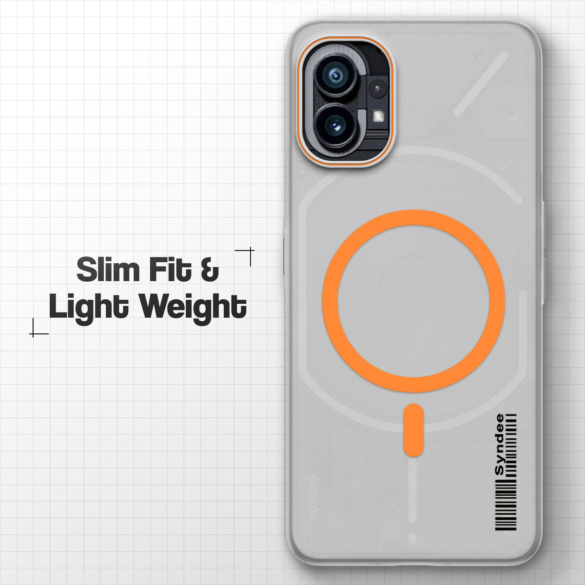 Frosted Sleek Matte Wireless Charging Support Back Cover Case for Nothing Phone 1 With Raised Camera Protection