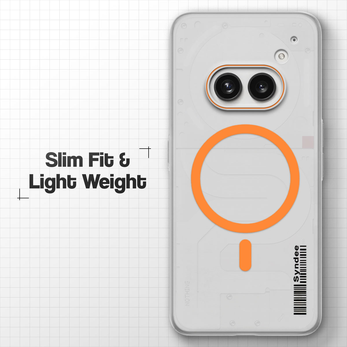 Frosted Sleek Matte Wireless Charging Support Back Cover Case for Nothing Phone 2A With Raised Camera Protection