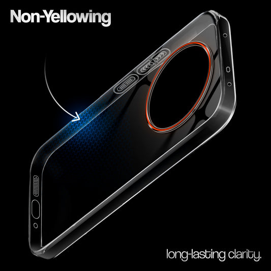 Crystal Clear Anti-Yellow Transparent Back Cover Case With Camera Ring Protection for Oppo F31 Pro Plus 5G