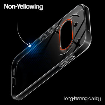 Crystal Clear Anti-Yellow Transparent Back Cover Case With Camera Ring Protection for Nothing Phone 3A 5G