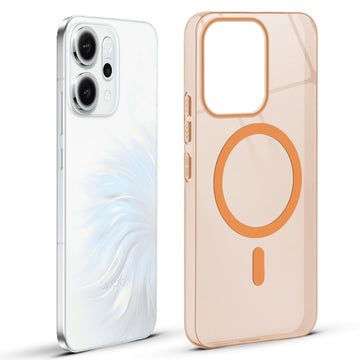 Anti-Yellow Colored Camera Line Case Support Wireless Charging Back Cover For Oppo Reno 14 Pro 5G