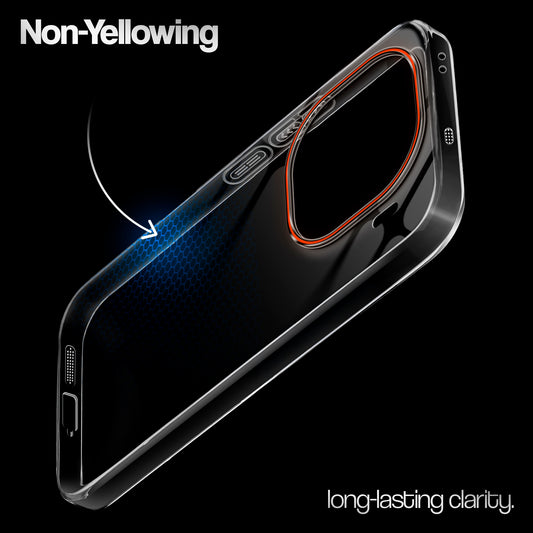 Crystal Clear Anti-Yellow Transparent Back Cover Case With Camera Ring Protection for iQOO 12 5G