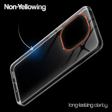 Crystal Clear Anti-Yellow Transparent Back Cover Case With Camera Ring Protection for iQOO Z9s Pro 5G