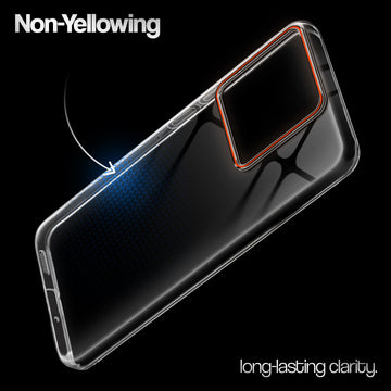 Crystal Clear Anti-Yellow Transparent Back Cover Case With Camera Ring Protection For Motorola Moto Edge 60 Fusion 5G