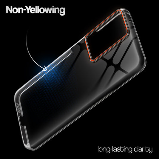 Crystal Clear Anti-Yellow Transparent Back Cover Case With Camera Ring Protection for Motorola Moto Edge 50 Fusion 5G