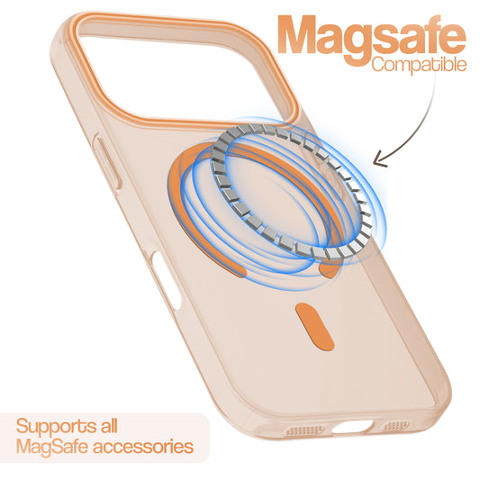 Anti-Yellow Colored Camera Line Case Support Wireless Charging Back Cover For Apple iPhone 17 Pro