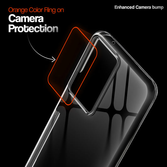 Crystal Clear Anti-Yellow Transparent Back Cover Case With Camera Ring Protection for Motorola Moto G96 5G