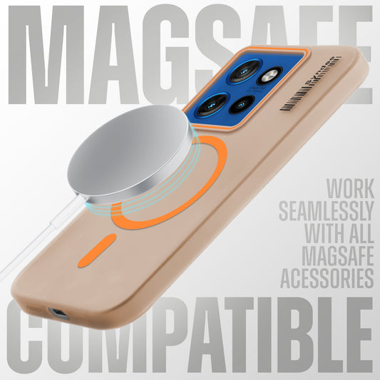 Elegant Colorful Frosted Matte Back With MagSafe Support Back Case For Motorola Moto Edge 50 Neo 5G