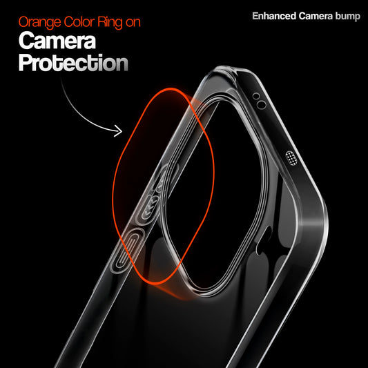 Crystal Clear Anti-Yellow Transparent Back Cover Case With Camera Ring Protection for iQOO 12 5G