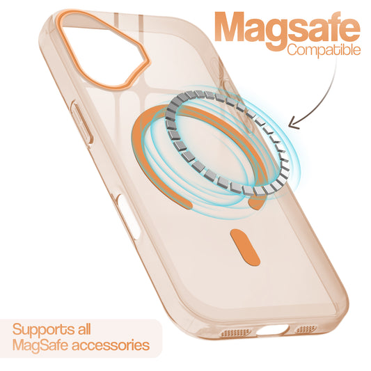 Anti-Yellow Colored Camera Line Case Support Wireless Charging Back Cover For Apple iPhone 17