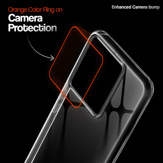 Crystal Clear Anti-Yellow Transparent Back Cover Case With Camera Ring Protection For Motorola Moto Edge 60 Fusion 5G