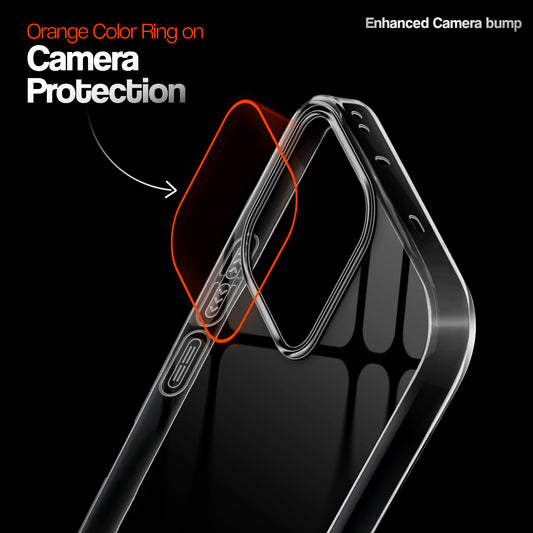 Crystal Clear Anti-Yellow Transparent Back Cover Case With Camera Ring Protection for Oppo Reno 14 Pro 5G