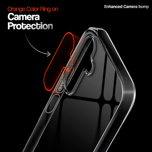 Crystal Clear Anti-Yellow Transparent Back Cover Case With Camera Ring Protection for Samsung F36 5G