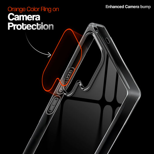 Crystal Clear Anti-Yellow Transparent Back Cover Case With Camera Ring Protection for Samsung S26 Ultra 5G