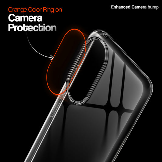 Crystal Clear Anti-Yellow Transparent Back Cover Case With Camera Ring Protection for Oppo Reno 10 Pro 5G