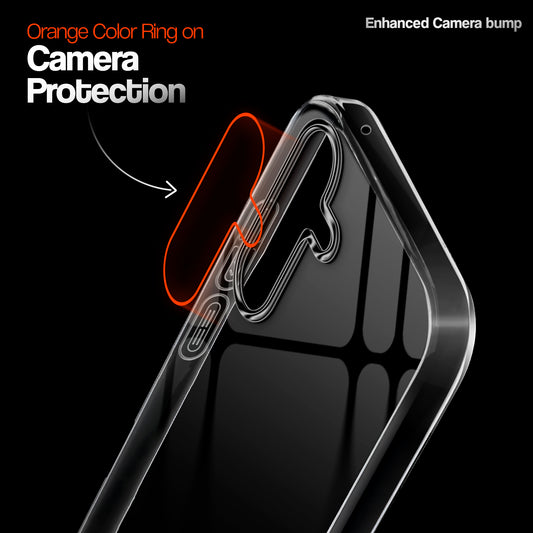 Crystal Clear Anti-Yellow Transparent Back Cover Case With Camera Ring Protection for Samsung F56 5G