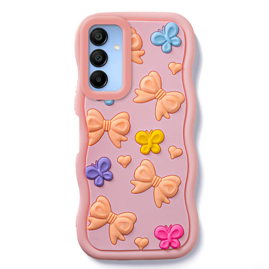 3D Silicone Soft Wave Edges Mobile Back Case For Samsung A15 5G