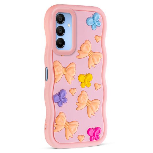 3D Silicone Soft Wave Edges Mobile Back Case For Samsung A15 5G