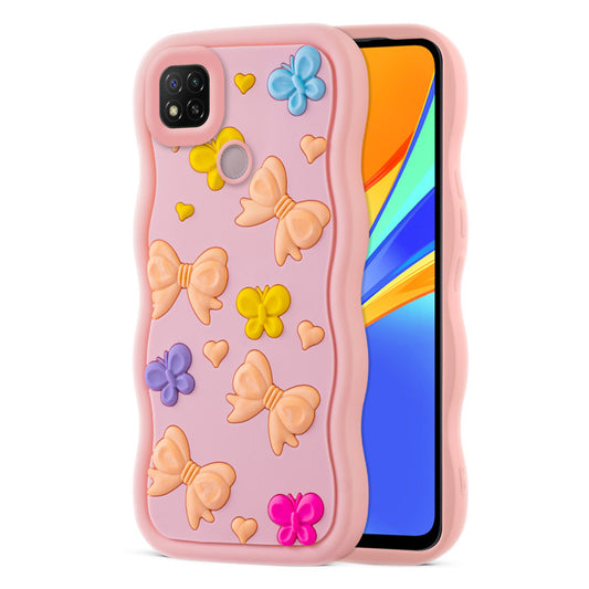 3D Silicone Soft Wave Edges Mobile Back Case For Redmi 9