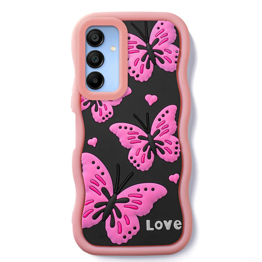 3D Silicone Soft Wave Edges Mobile Back Case For Samsung A15 5G