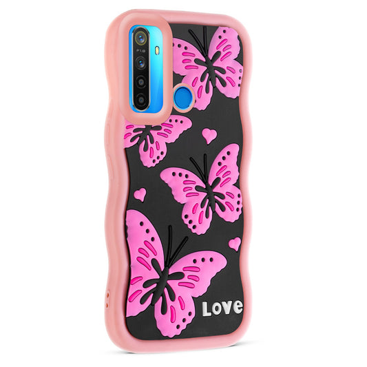 3D Silicone Soft Wave Edges Mobile Back Case For Realme 5