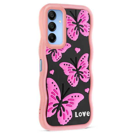 3D Silicone Soft Wave Edges Mobile Back Case For Samsung A15 5G