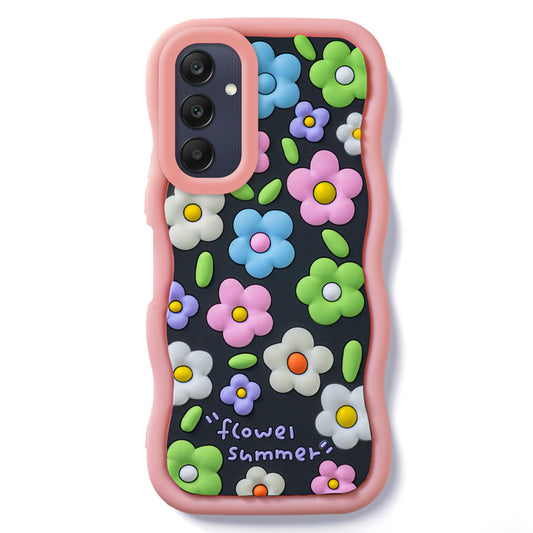 3D Silicone Soft Wave Edges Mobile Back Case For Samsung A25 5G