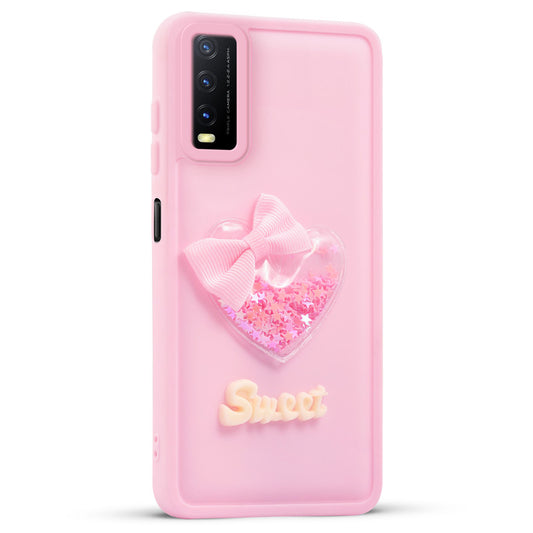 Bow Heart Cute Phone Back Cover for Vivo Y20