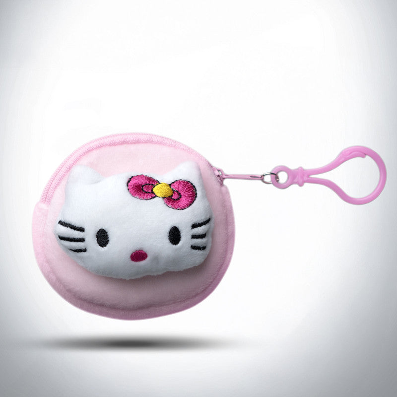Cute 3D Multipurpose Fluffy Pouch - 3D Pink Kitty