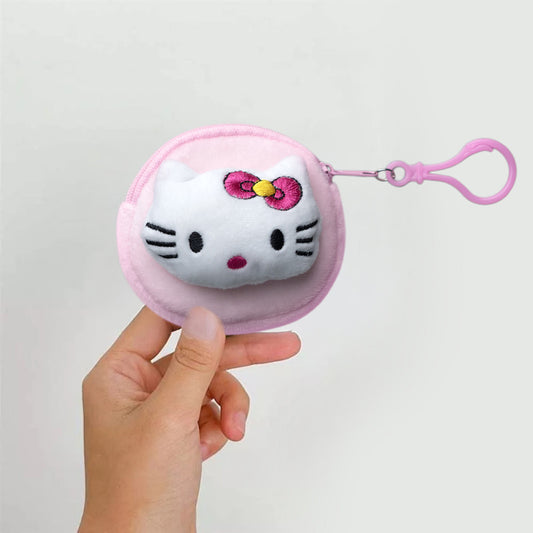 Cute 3D Multipurpose Fluffy Pouch - 3D Pink Kitty