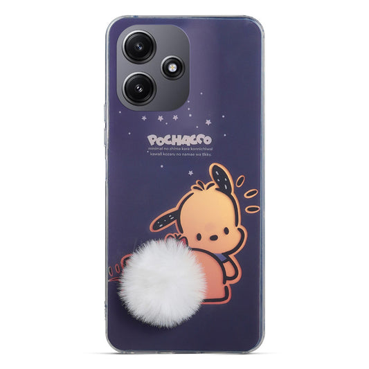 Printed matte back with fur detailing Back cover For Redmi 12 5G