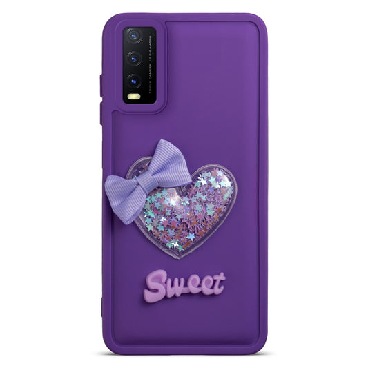 Bow Heart Cute Phone Back Cover for Vivo Y20