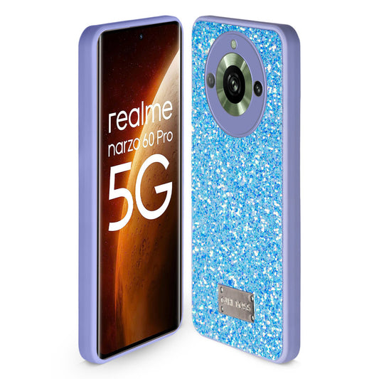 Sparkling Glitter Sequin Case with Camera Shield Back Cover For Realme Narzo 60 Pro 5G