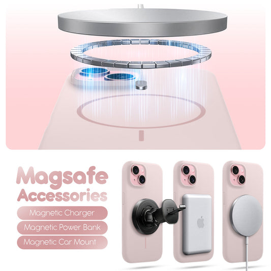 Cloud Feel Silicone Case for Apple iPhone 15 Plus – Supports Wireless Charging