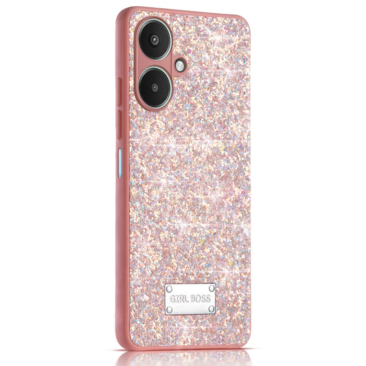 Sparkling Glitter Sequin Case with Camera Shield Back Cover For Redmi 13C 5G