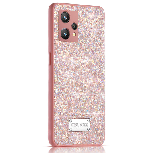 Sparkling Glitter Sequin Case with Camera Shield Back Cover For Realme 9 4G