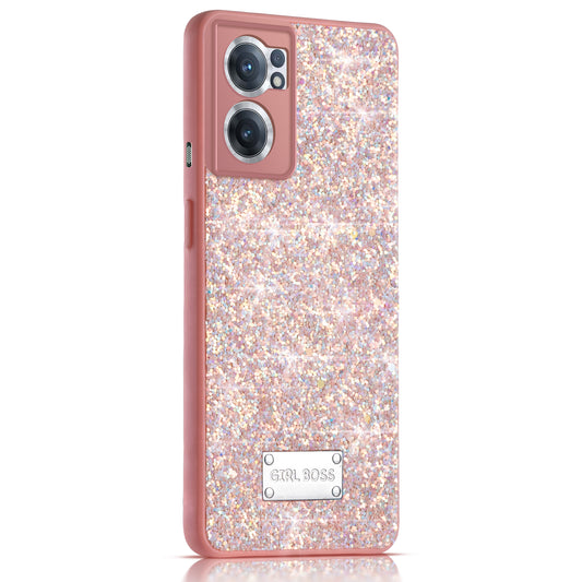 Sparkling Glitter Sequin Case with Camera Shield Back Cover For OnePlus Nord CE 2 5G