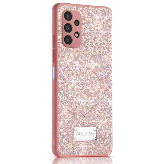 Sparkling Glitter Sequin Case with Camera Shield Back Cover For Samsung A23 4G