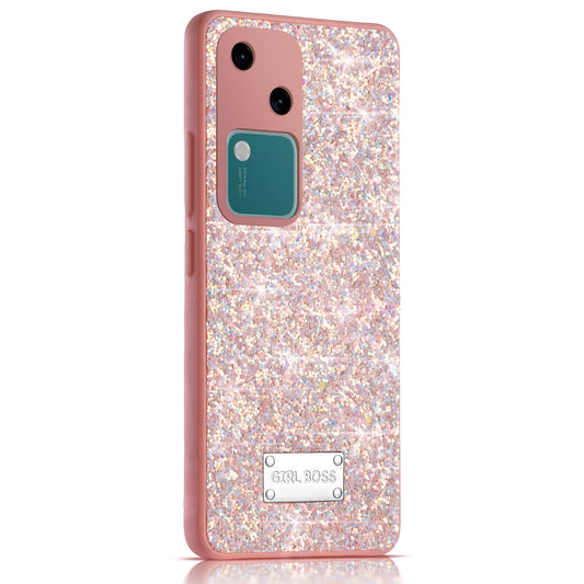 Sparkling Glitter Sequin Case with Camera Shield Back Cover For Vivo V30 5G