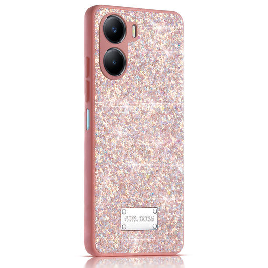 Sparkling Glitter Sequin Case with Camera Shield Back Cover For Vivo Y56 5G